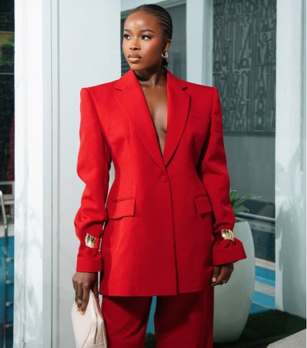 Red women suits formal - red,