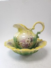 Staffordshire Ironstone Jug and Bowl Set Floral Vintage England