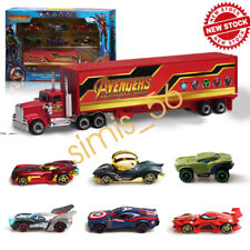 7pcs Marvel Avengers Racer Toy Car Mack Truck Kids Model ABS Diecast Boys Gifts