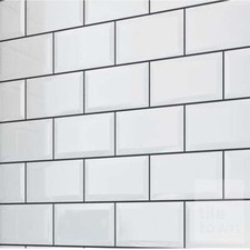 Brick White Bevel Ceramic