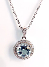Aquamarine & Diamond Necklace