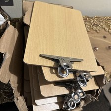10 Clipboard A4 Wooden Hardboard Holder Writing Wood Board For Office School
