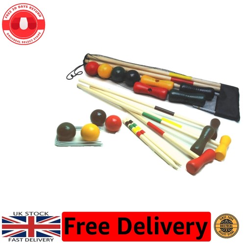 Durable wooden croquet set - set, in