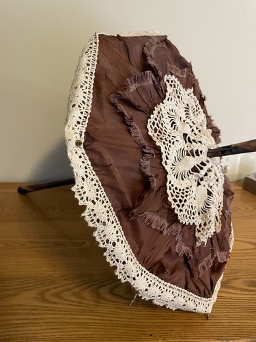 Antique parasol wood handle - antique,