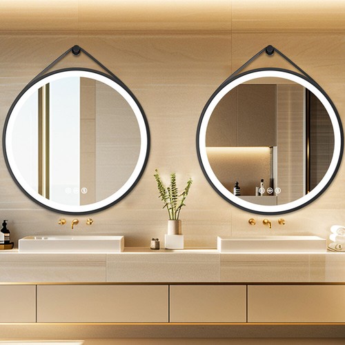 Round led bathroom mirror - round,