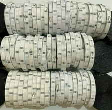 Woven WHITE Size Label Tags