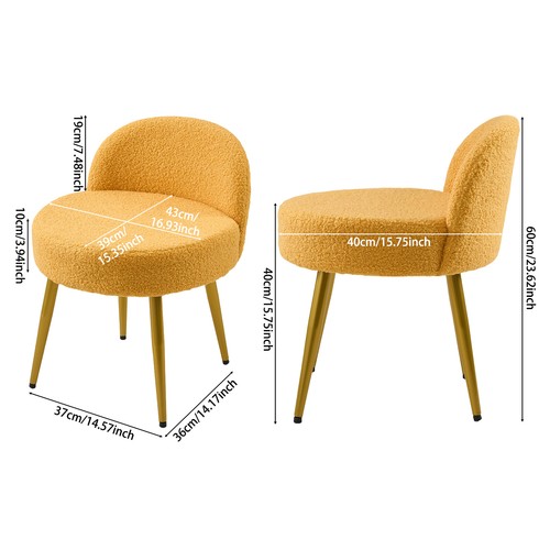 Teddy fleece vanity stool - teddy,