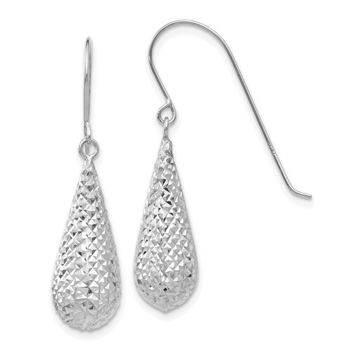14k white gold diamond cut - gold, diamond-cut