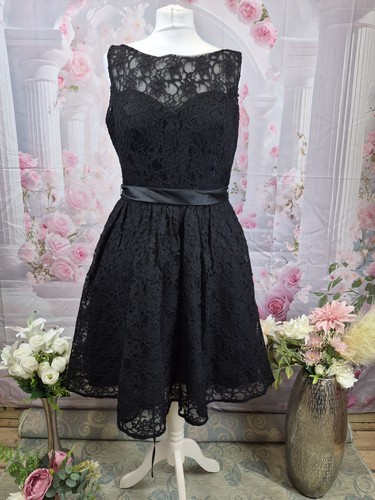 Mori lee black lace - black, dress