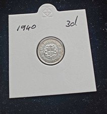 1940 Silver Threepence 3d Coin