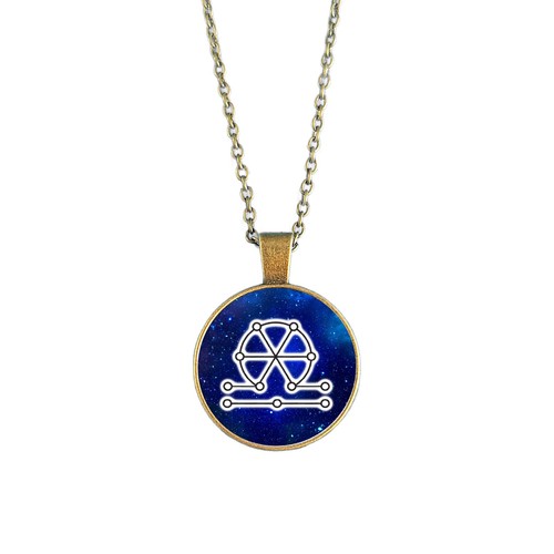 Libra star sign necklace - libra,