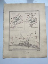 Sussex towns antique maps Lewes Chichester Brighton 1835