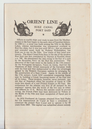 Orient line suez canal - line,