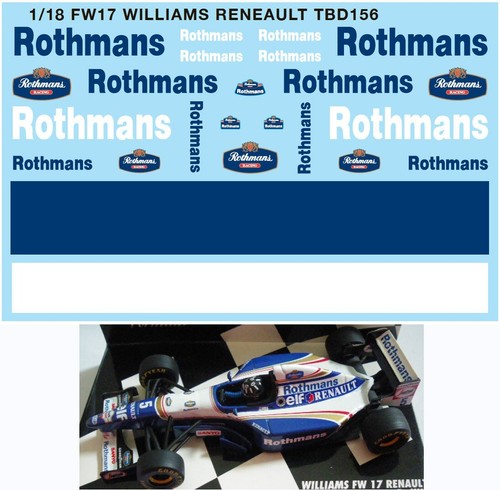 Decals for williams - for, fw17