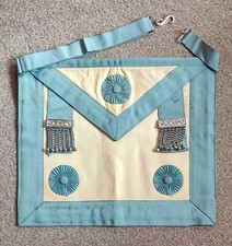 Vintage Masonic Master Mason Leather Apron - 34 x 40 cm