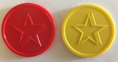 Plastic star tokens bag - plastic,