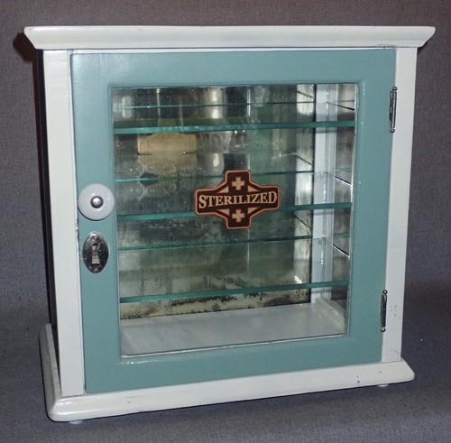 Antique medical cabinet small - antique,