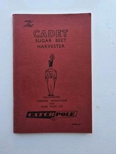 CATCHPOLE CADET SUGAR BEET HARVESTER PARTS & OPERATORS MANUAL