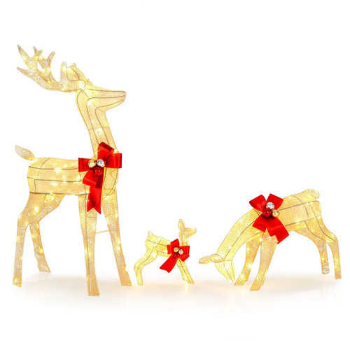 Piece lighted reindeer - 3-piece,