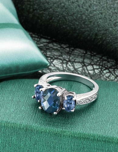 Genuine blue topaz wedding - genuine,