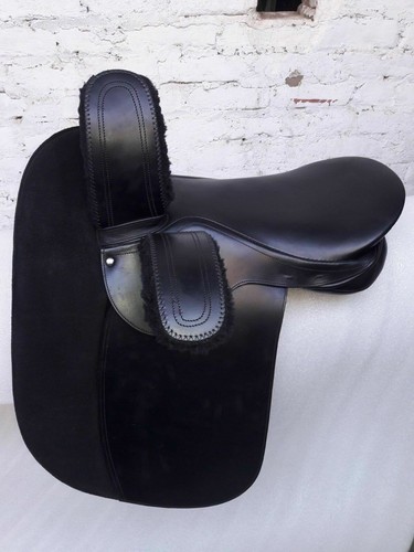 Black leather english side - leather,