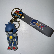 Metal Sonic Keyring Keychain Sonic the Hedgehog with Wristlet & Clasp sonic hero