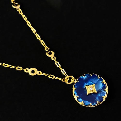 Midnight blue pendant necklace - pendant,
