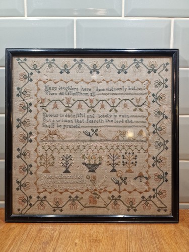 Antique georgian cross stitch - antique,