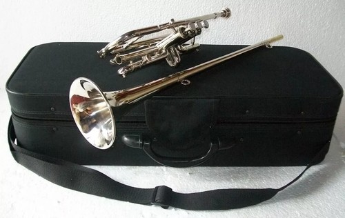 Flag trumpet shiny chrome with - chrome,