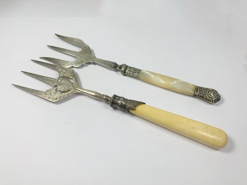 Two antique silver plated - two,