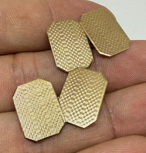 9ct gold cufflinks - 9ct, 4.24g