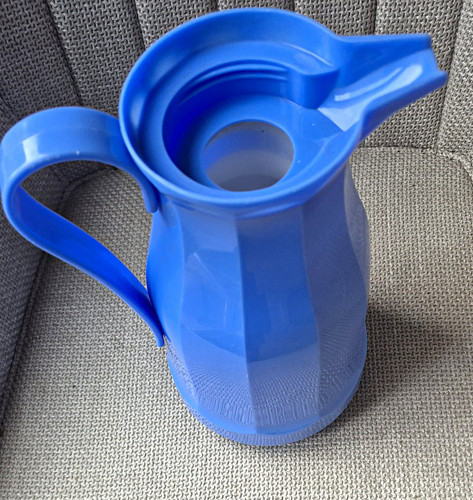 Blue insulated thermos pitcher - thermos,