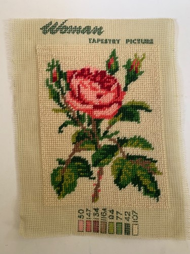 Vintage tapestry rose - vintage, picture