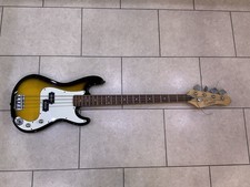 Encore Electric Precision Bass Guitar In 3 Way Colour Burst