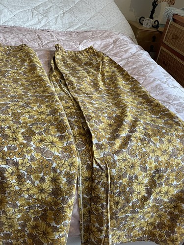 Vintage curtains 1970s yellow - 1970s,