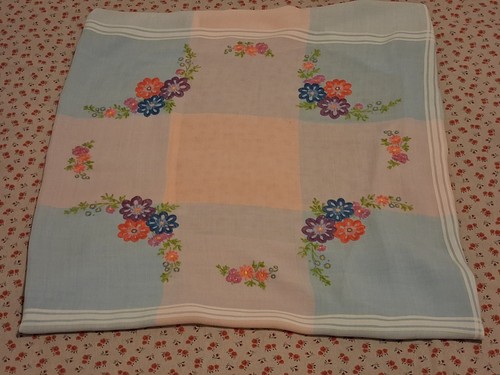 Vintage embroidered tablecloth
