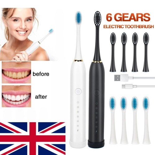 Sonic electric toothbrush - 4-8x,
