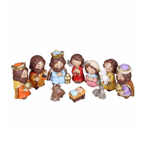Cartoon nativity display - nativity,