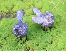 Garden Ornament Stone Wren Bird Pair Decor indoor outdoor DS5069 - ELM WH