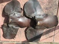 2x Antique leather display saddles + a Shire horse harness set