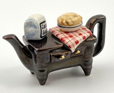 Paul Cardew Miniature Teapot England Tea Time Victorian Doll House Decor Tea Pot