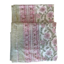 Pink Floral Hand Block Print