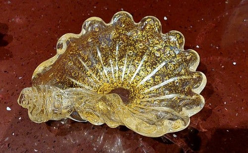 Murano glass bowl with gold - bowl,