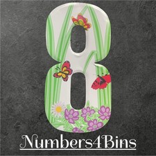 1x WHEELIE BIN STICKER NUMBER