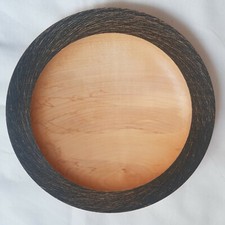 Sycamore craft art bowl dish Stephen Broadley 25cm English woodwork Norfolk