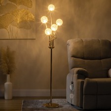 K9 Crystal Floor Lamp for Living Room, 5 Light Upright Standing Lamp