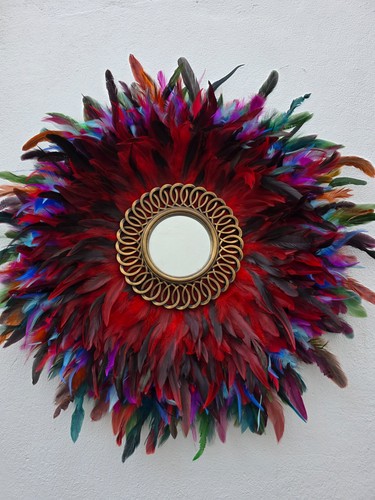 Multi handmade feather wall - handmade,