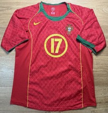 ORIGINAL PORTUGAL 2004/06 Home Football Shirt LARGE NIKE ‘Ronaldo 17’ Rare