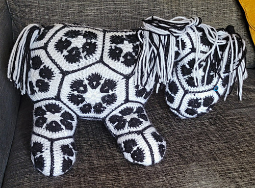 Handmade crochet large black - crochet,