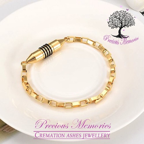 Gold cremation ashes - cremation, urn